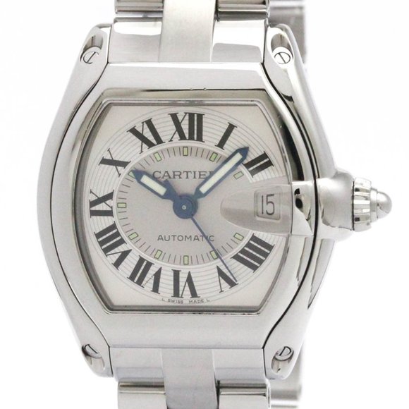 CARTIER Cartier Roadster LM Automatic Mens Watch W62000V3 Polished - Picture 1 of 8